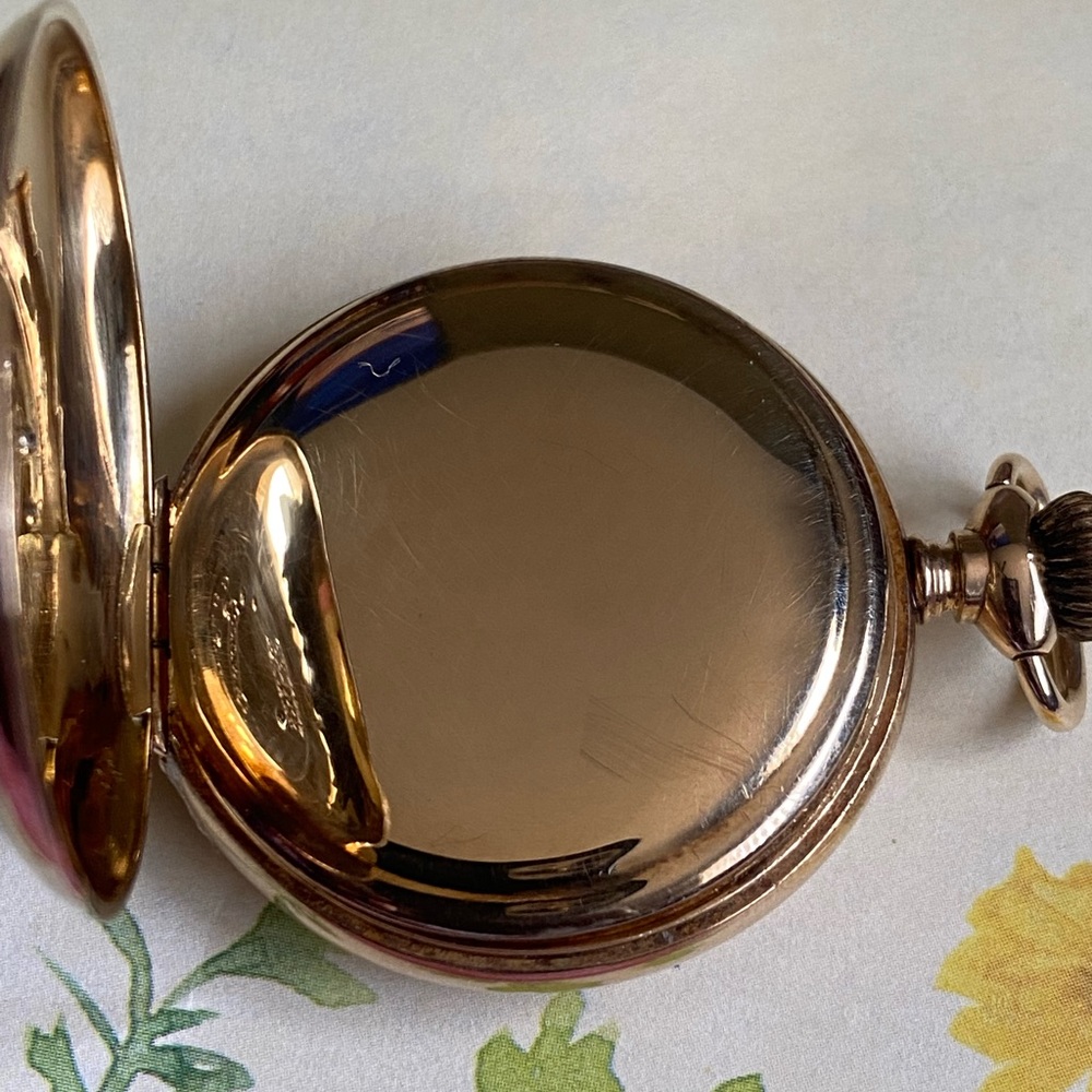 Rare 122yr.Old Solid 14K Gold Diamond Case Elgin 7J Moon&Star Pocket Watch. Runs - Picture 9 of 17